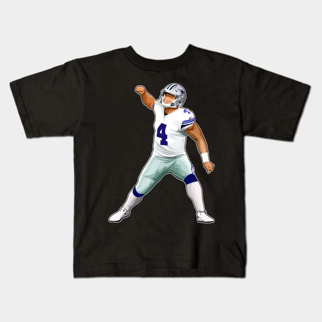 DakP#4 In Action Kids T-Shirt by 40yards